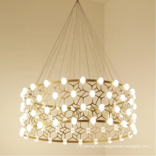 Modern Living Room Golden Iron Hanging Lamp Chandelier Pendant Lights